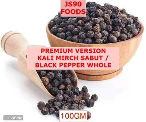 100GM premium version kali mirch sabut , black pepper whole , JS90 FOODS , GUPTA TRADER-thumb0