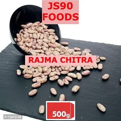 500GM Rajma Chitra Pulses Dal , Kidney Beans , White , JS90 FOODS , GUPTA TRADER-thumb0