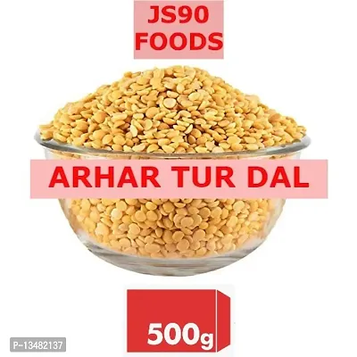 500GM Arhar Tur Toor Dal Pulses , Unpolished , Split Pigeon Pea , JS90 FOODS , GUPTA TRADER