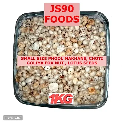 1KG Small Size ,  Phool Makhane , Makhana , Choti Goliya ,   Fox Nut , Nuts , Lotus Seeds , Seed , Dried Nuts , JS90 FOODS-thumb0
