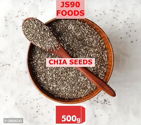 500Gm Chia Seeds Seed , Diet Snack, Unroasted, Rich in Omega 3 , Healthy Snack for Eating , JS90 FOODS-thumb0