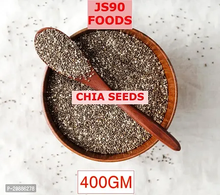 400Gm Chia Seeds Seed , Diet Snack, Unroasted, Rich in Omega 3 , Healthy Snack for Eating , JS90 FOODS-thumb0