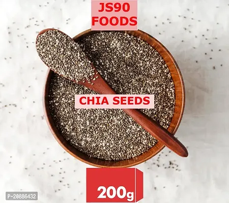 200Gm Chia Seeds Seed , Diet Snack, Unroasted, Rich in Omega 3 , Healthy Snack for Eating , JS90 FOODS-thumb0