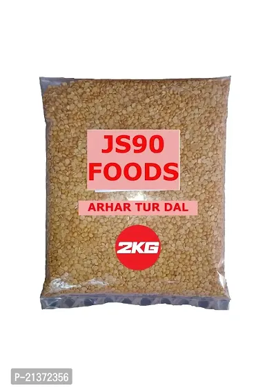 2KG Arhar Tur Toor Dal Pulses , Unpolished , Split Pigeon Pea , JS90 FOODS , GUPTA TRADER