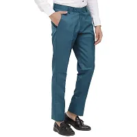 LAHSUAK Men's Poly-Viscose Blended Dark Blue Formal Trouser (Pack of 1 Trouser)-thumb3