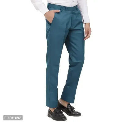LAHSUAK Men's Poly-Viscose Blended Dark Blue Formal Trouser (Pack of 1 Trouser)-thumb4