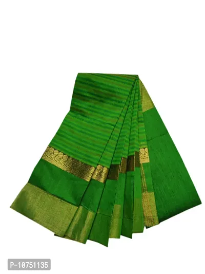 Stylish Cotton Blend Multicoloured  Saree With Blouse Piece-thumb0