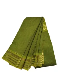 Stylish Cotton Blend Multicoloured  Saree With Blouse Piece-thumb1