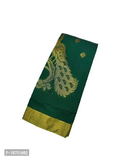 Stylish Cotton Blend Multicoloured  Saree With Blouse Piece-thumb2