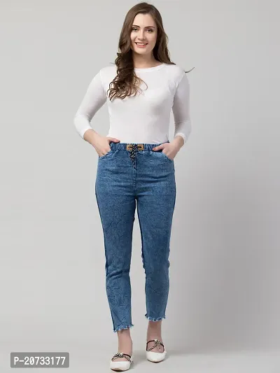 Stylish Blue Denim  Jeans For Women-thumb2