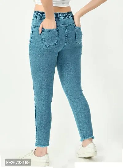 Stylish Blue Denim  Jeans For Women-thumb2