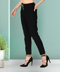 Stylish Black Denim Solid Jeans For Women-thumb3