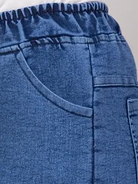 Womens Stylish Blue Distress Denim Mid-Rise Jeans-thumb3
