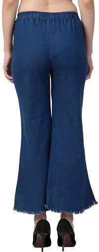 Women's Stylish Blue Solid Denim Mid-Rise Jeans-thumb2