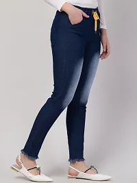 Blue Denim Faded Jeans   Jeggings For Women-thumb1