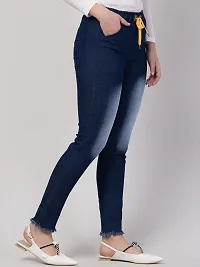 Blue Denim Faded Jeans   Jeggings For Women-thumb2