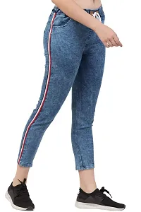 Women's Stylish Blue Solid Denim Mid-Rise Jeans-thumb3