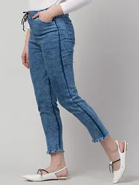 Blue Denim Solid Jeans   Jeggings For Women-thumb3