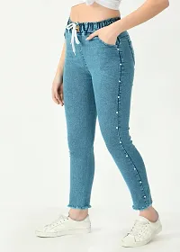 Stylish Blue Denim  Jeans For Women-thumb3