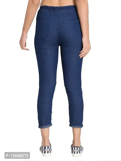 0016-Ira Collection Dark Blue Bottom Pearl Jogger Jeans for Women (XL, Blue)-thumb2