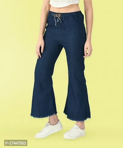 Stylish Blue Denim Washed Jeans For Women