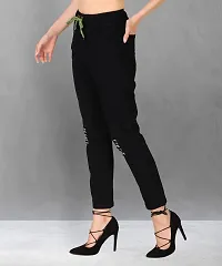 Stylish Black Denim Solid Jeans For Women-thumb2