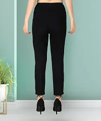 Stylish Black Denim Solid Jeans For Women-thumb3