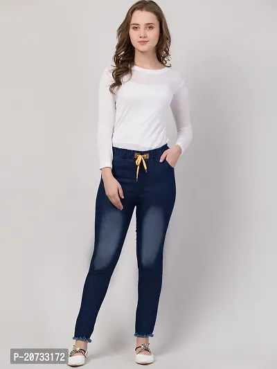 Stylish Blue Denim  Jeans For Women-thumb2