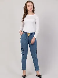 Stylish Blue Denim Washed Jeans For Women-thumb4