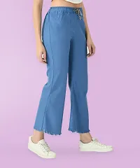 Stylish Blue Denim Washed Jeans For Women-thumb2