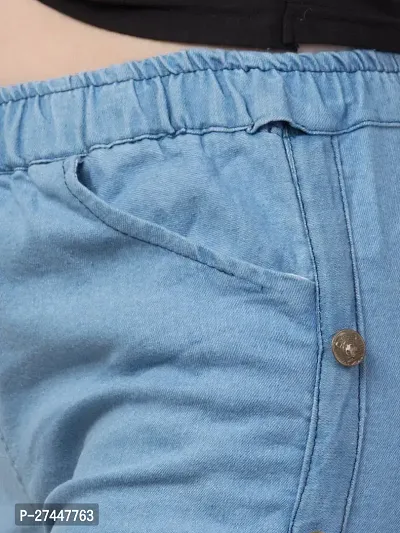 Stylish Blue Denim Washed Jeans For Women-thumb5