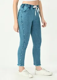 Stylish Blue Denim  Jeans For Women-thumb2