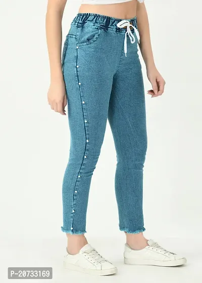 Stylish Blue Denim  Jeans For Women-thumb3