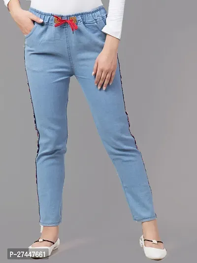 Stylish Blue Denim Washed Jeans For Women