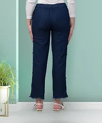 Stylish Blue Denim Washed Jeans For Women-thumb2