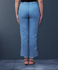 Stylish Blue Denim Washed Jeans For Women-thumb1