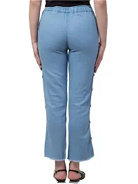 09-Ira Collection Side Buttoned Light Blue Jogger Jeans for Women (L, Blue)-thumb3