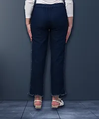 Stylish Blue Denim Washed Jeans For Women-thumb1