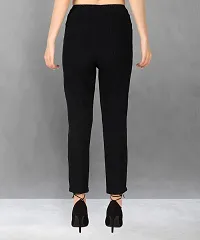 Stylish Black Denim Solid Jeans For Women-thumb2