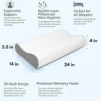 MASHUR FAB Memory Foam Pillow, Orthopedic Refill Pillow Neck Pain Cervical Cleaning Dusters Vanilla Memory Foam Pillow, Orthopedic Pillow for Neck Pain-thumb2