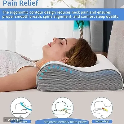 MASHUR FAB Memory Foam Pillow, Orthopedic Refill Pillow Neck Pain Cervical Cleaning Dusters Vanilla Memory Foam Pillow, Orthopedic Pillow for Neck Pain-thumb5