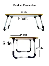 Multi-Purpose Laptop Table/Study Table/Bed Table/Foldable and Portable Wooden/Writing Desk-thumb1
