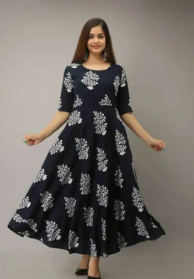 Womens Printed Stylish Ethnic Gown