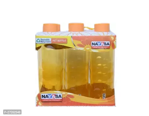Stylish Bella Fridge Water Bottle, 1000ml - Pack Of 6, Orange, Plastic