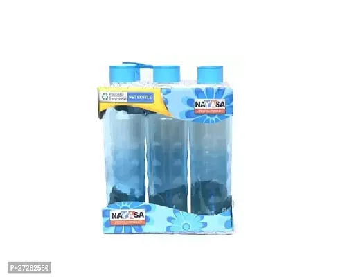 Stylish Bella Fridge Water Bottle, 1000ml - Pack Of 6, Blue, Plastic