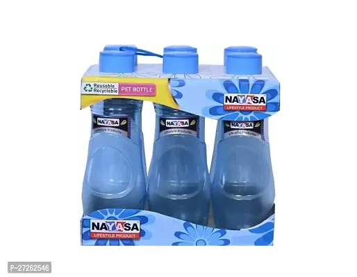 Stylish Fashion Fridge Water Bottle, 1000ml - Pack Of 6, Blue, Plastic