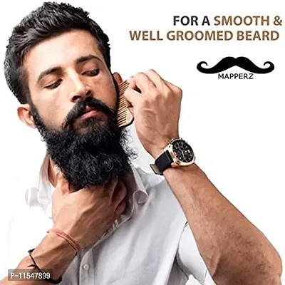 MeeTo Handcrafted Sheesham Wood Beard Comb Compact & Light Weight For Healthy and Stylish Beard-thumb4