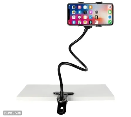 Table Mobile Stand Holder Cell Phone Gooseneck Mount Mobile Stand Holder - Metal Lazy Metal Built Perfect for Video Table Online Class Home Bed Flexible-thumb0