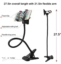 Table Mobile Stand Holder Cell Phone Gooseneck Mount Mobile Stand Holder - Metal Lazy Metal Built Perfect for Video Table Online Class Home Bed Flexible-thumb3