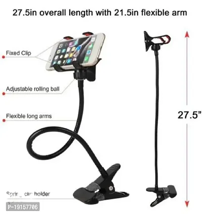 Table Mobile Stand Holder Cell Phone Gooseneck Mount Mobile Stand Holder - Metal Lazy Metal Built Perfect for Video Table Online Class Home Bed Flexible-thumb4